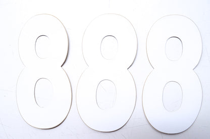 Factory Effex 134358 7" White #8 Pro Number Qty 3 NOS