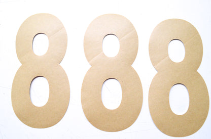 Factory Effex 134358 7" White #8 Pro Number Qty 3 NOS