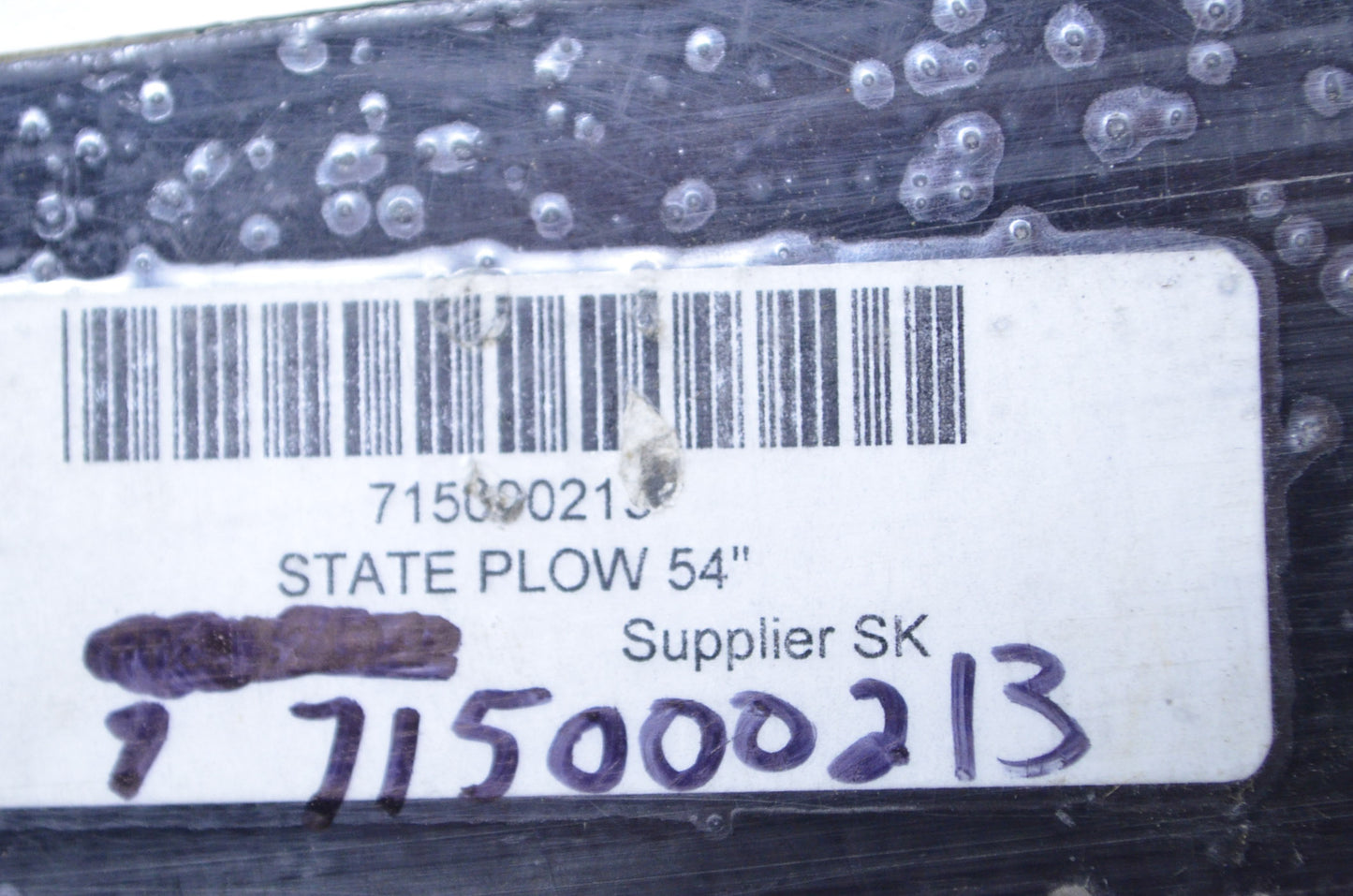 Ajax 715000213 One Way State Plow Wear Bar 54" NOS