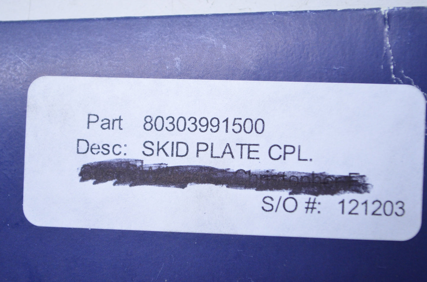 OEM Husqvarna 80303991500 Aluminum Skid Plate Kit NOS