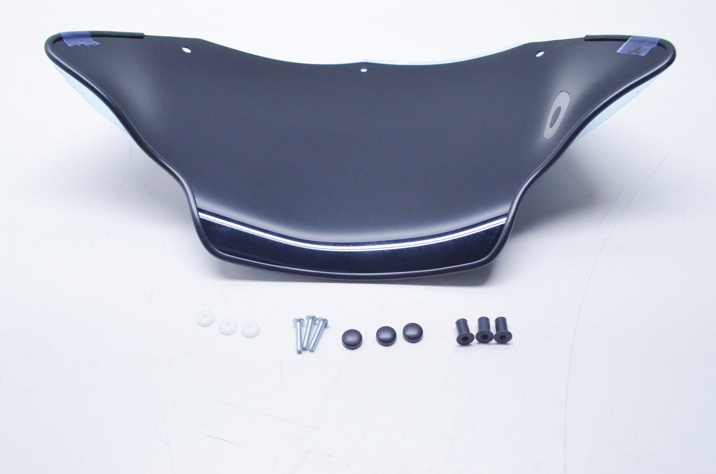 PowerMadd 10-13033 Matte Black Cobra Hood Mounted Flyscreen Windshield Kit NOS