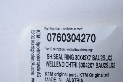 OEM KTM 760304270 Seal Ring NOS