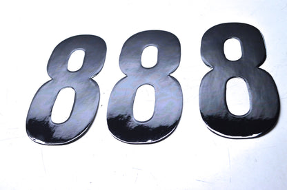 Dirt Digits XT63B-8 6' Black Number 8 Decal Kit NOS
