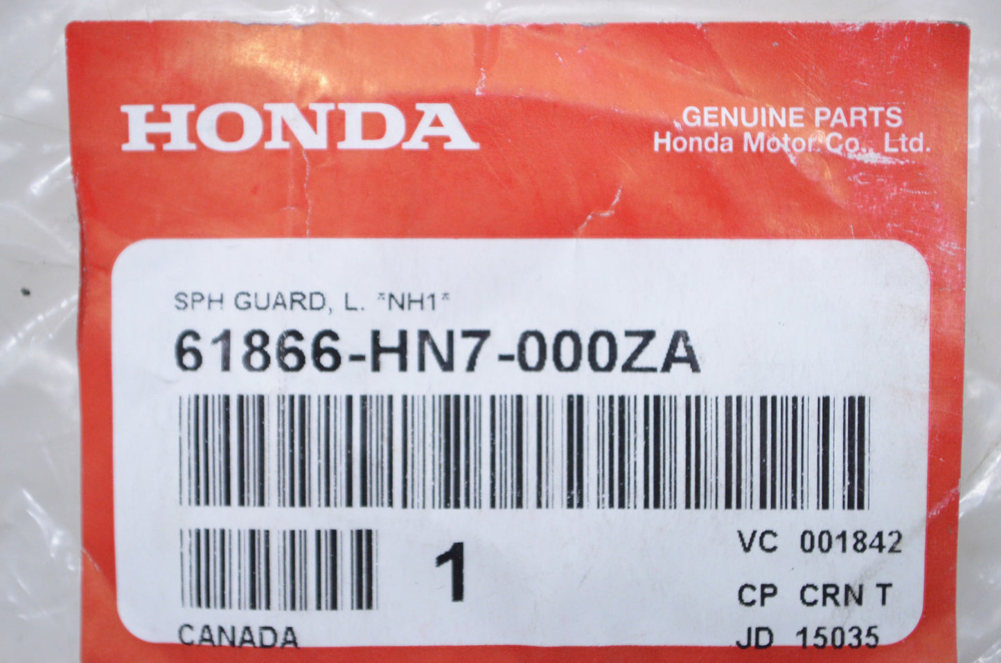 OEM Honda 61866-HN7-000ZA Left Splash Guard NOS
