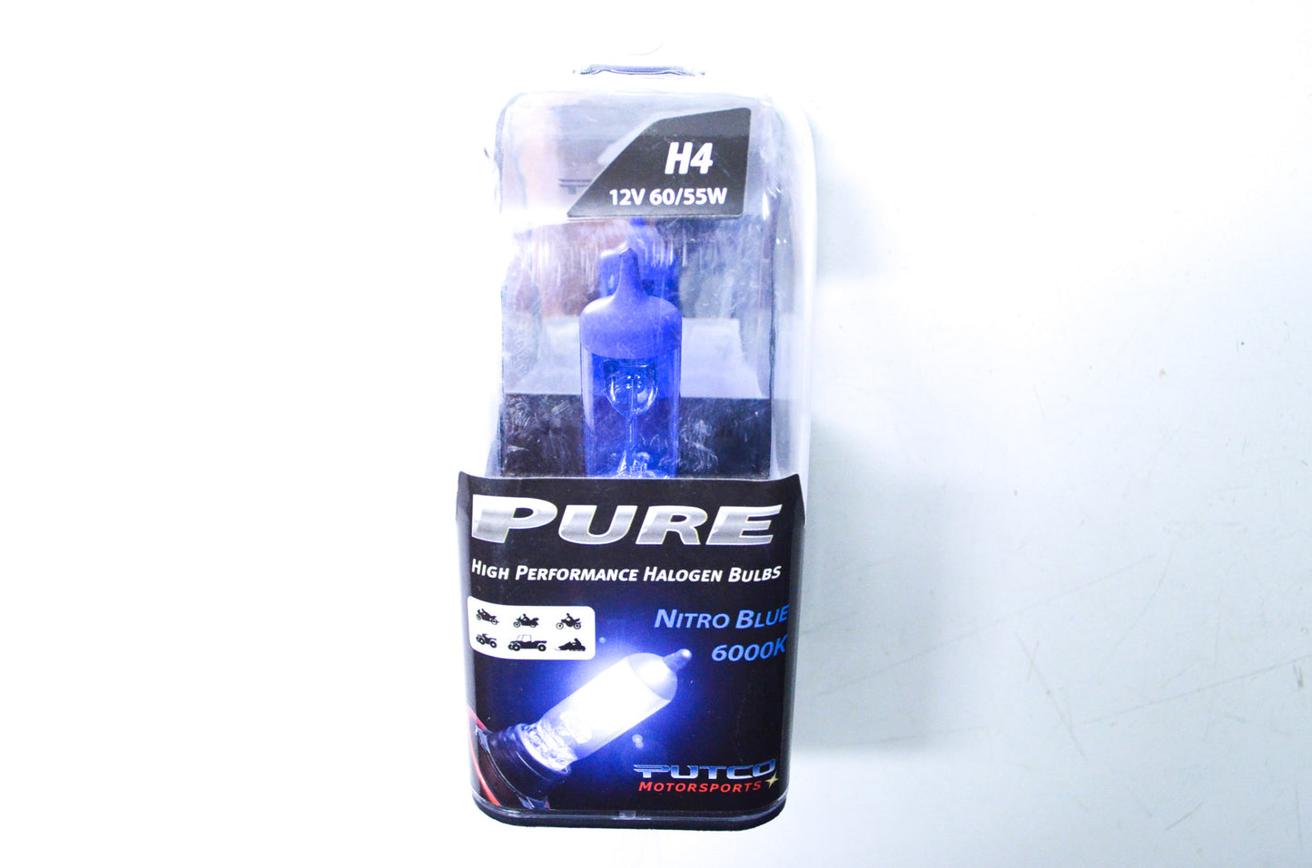New Putco Nitro Pure Blue H4 Halogen Bulb 12V 60/55W NOS