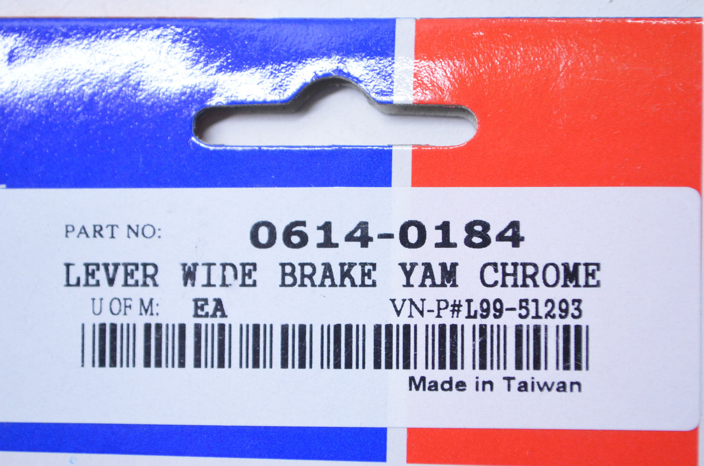 New OEM Parts Unlimited Chrome Yamaha Wide Blade Brake Lever NOS