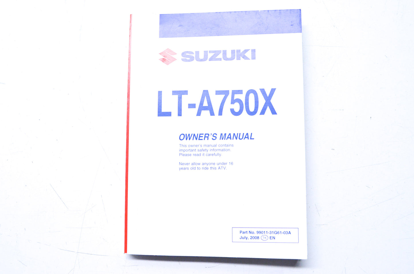 OEM Suzuki 99011-31G61-03A Owner's Manual LT-A750XK9 NOS