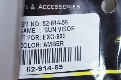 New Scorpion EXO-900 Amber Sun Visor NOS