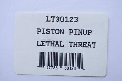 New Lethal Threat Piston Pinup Girl Embroidered Patch NOS