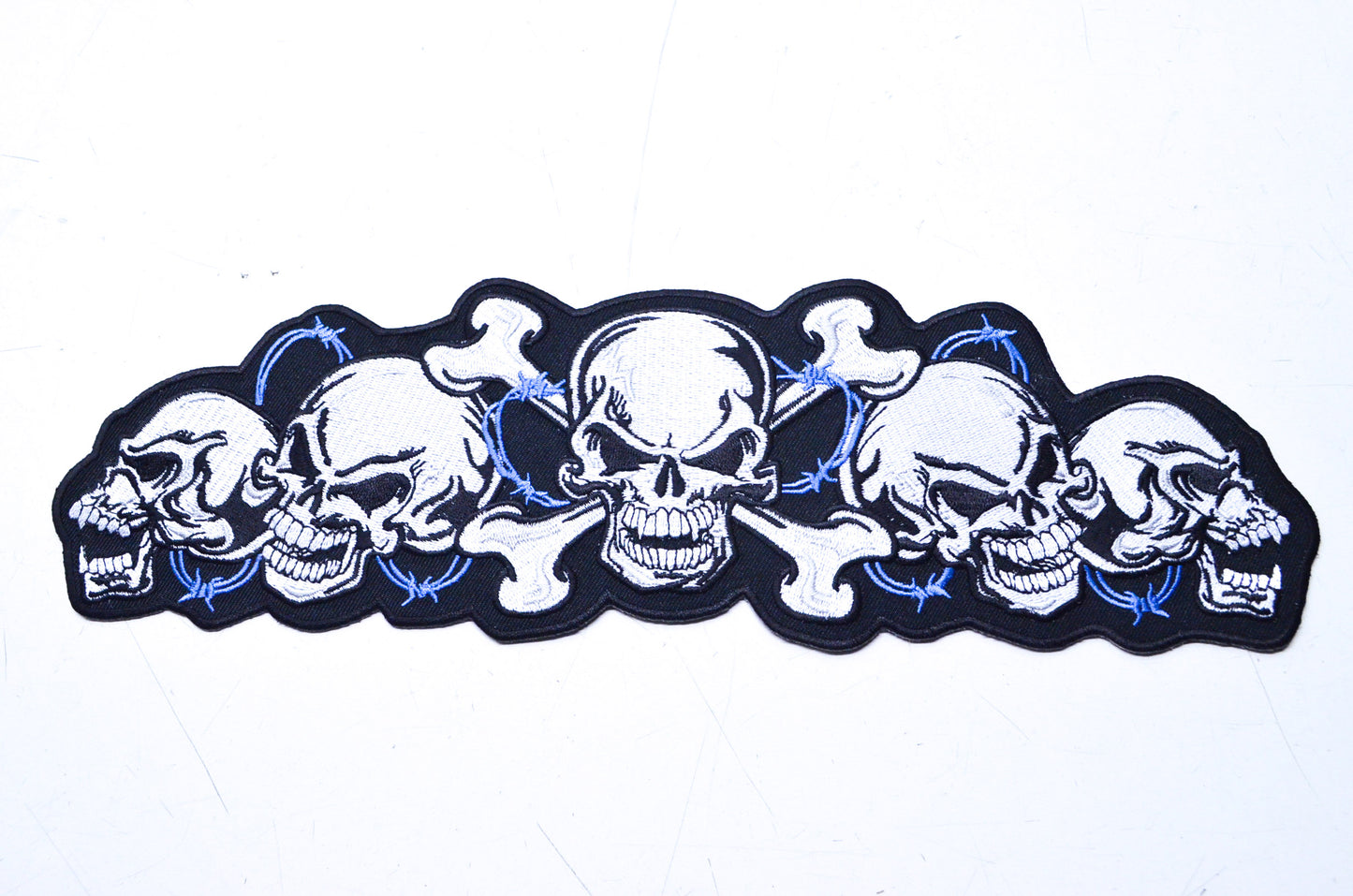New Lethal Threat String of Skulls Embroidered Patch NOS