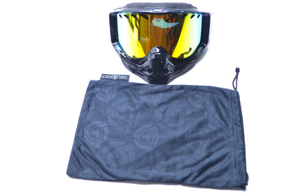 New Triple 9 Goggle Saint Black Fire Mirror/Bronze Lens NOS