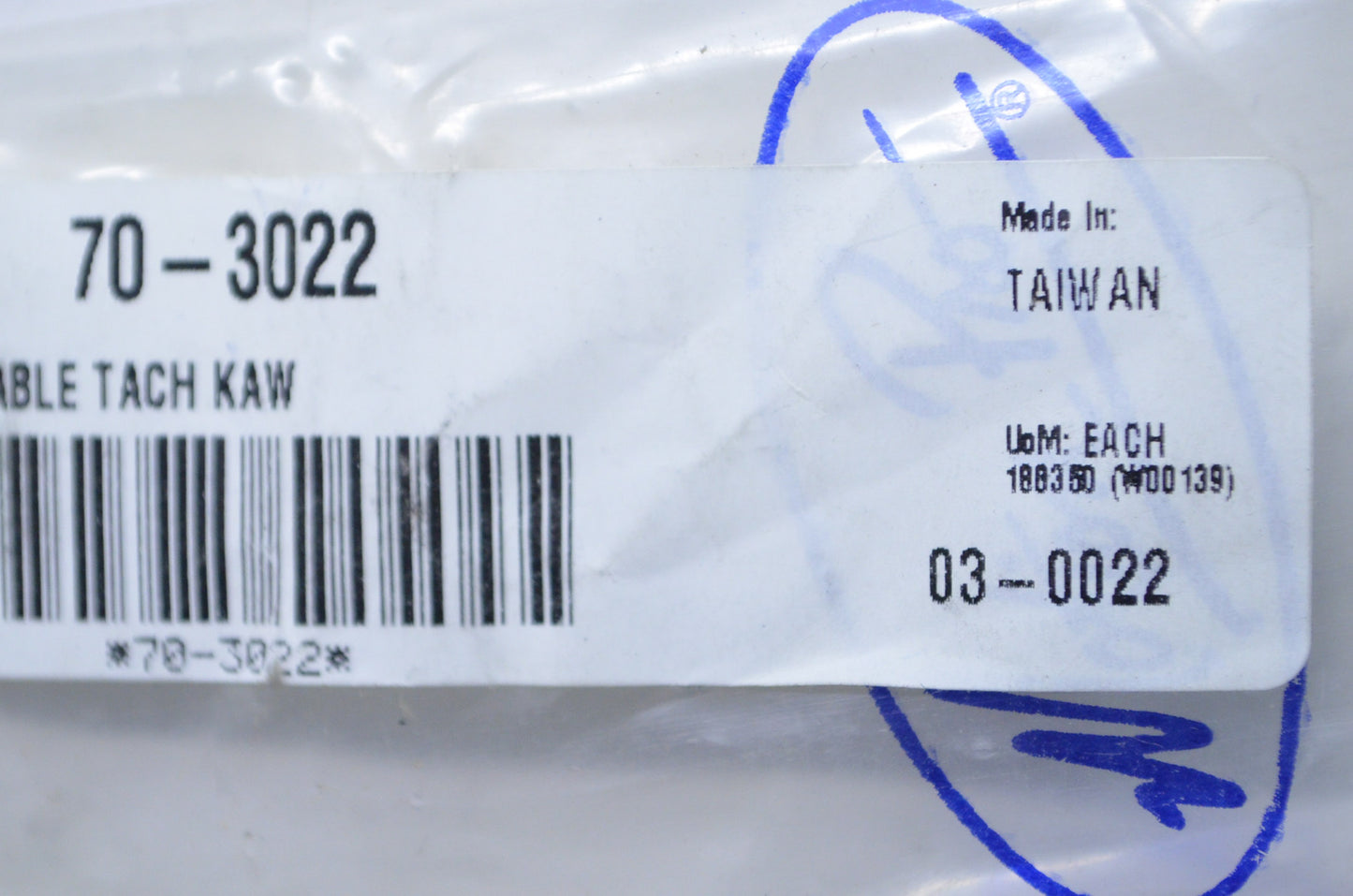 Motion Pro 03-0022 Black Vinyl Tachometer Cable NOS