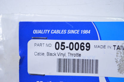 New Motion Pro Black Vinyl Throttle Cable NOS