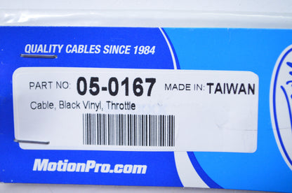 New OEM Motion Pro Black Vinyl Throttle Cable NOS