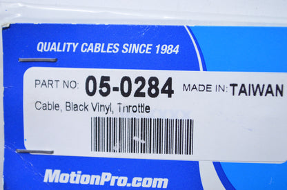 New OEM Motion Pro Black Vinyl Throttle Cable NOS