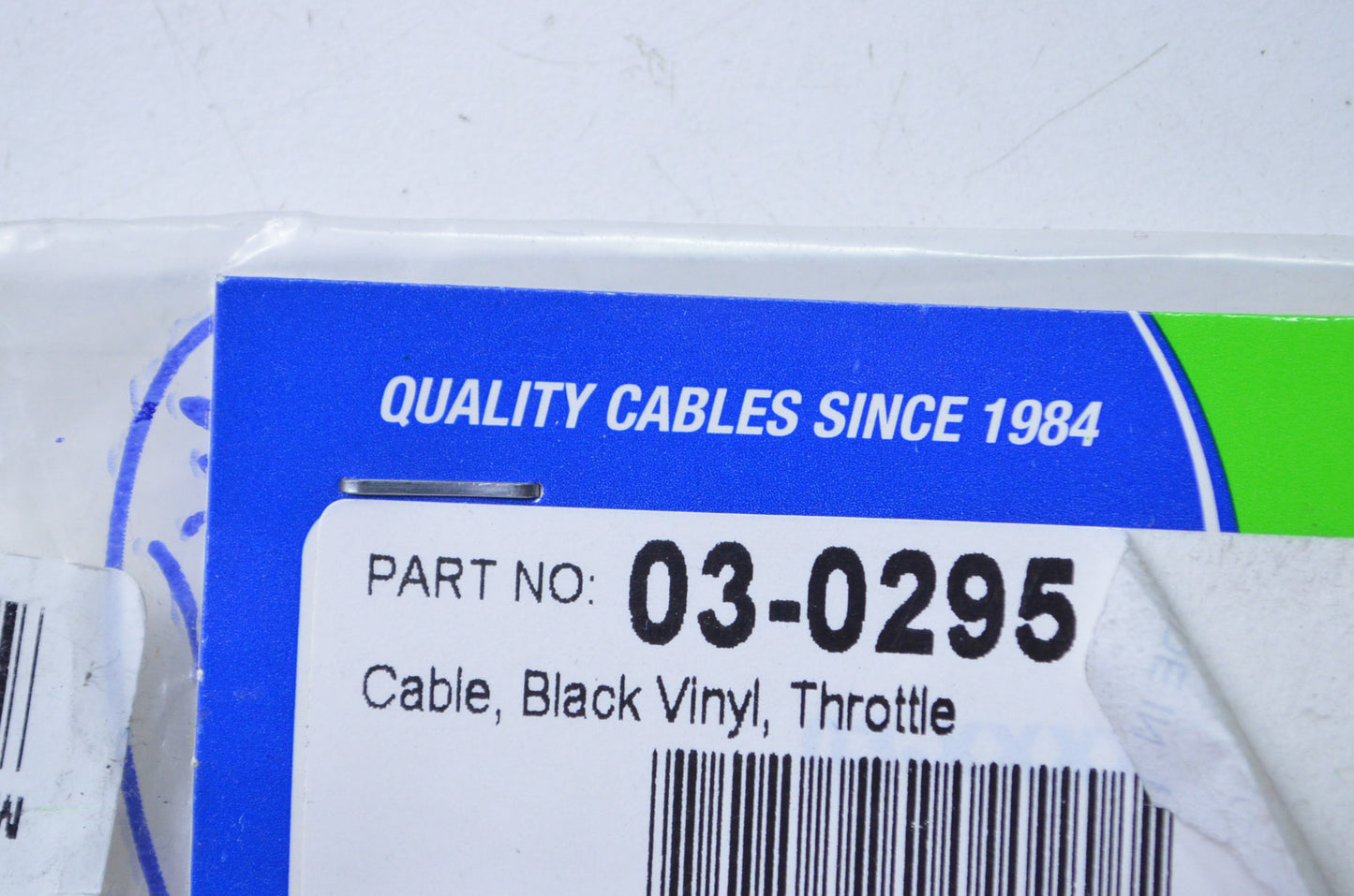 New Motion Pro Black Vinyl Throttle Cable NOS