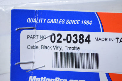 New OEM Motion Pro Black Vinyl Throttle Cable NOS