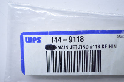 Keihin 144-9118 Round Main Jet #118 Qty 2 NOS