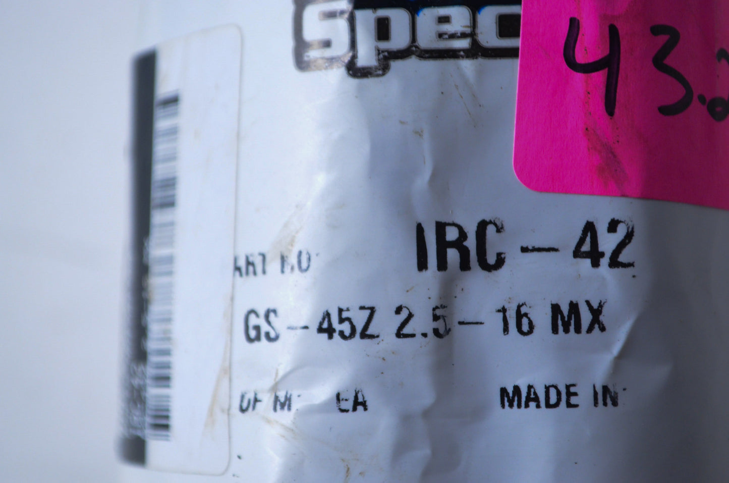 New IRC Mini Bike Tire Front 2.50-16 NOS