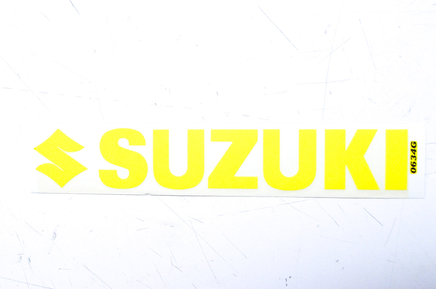 New Cycle Express 5" Suzuki Yellow Logo Decal NOS