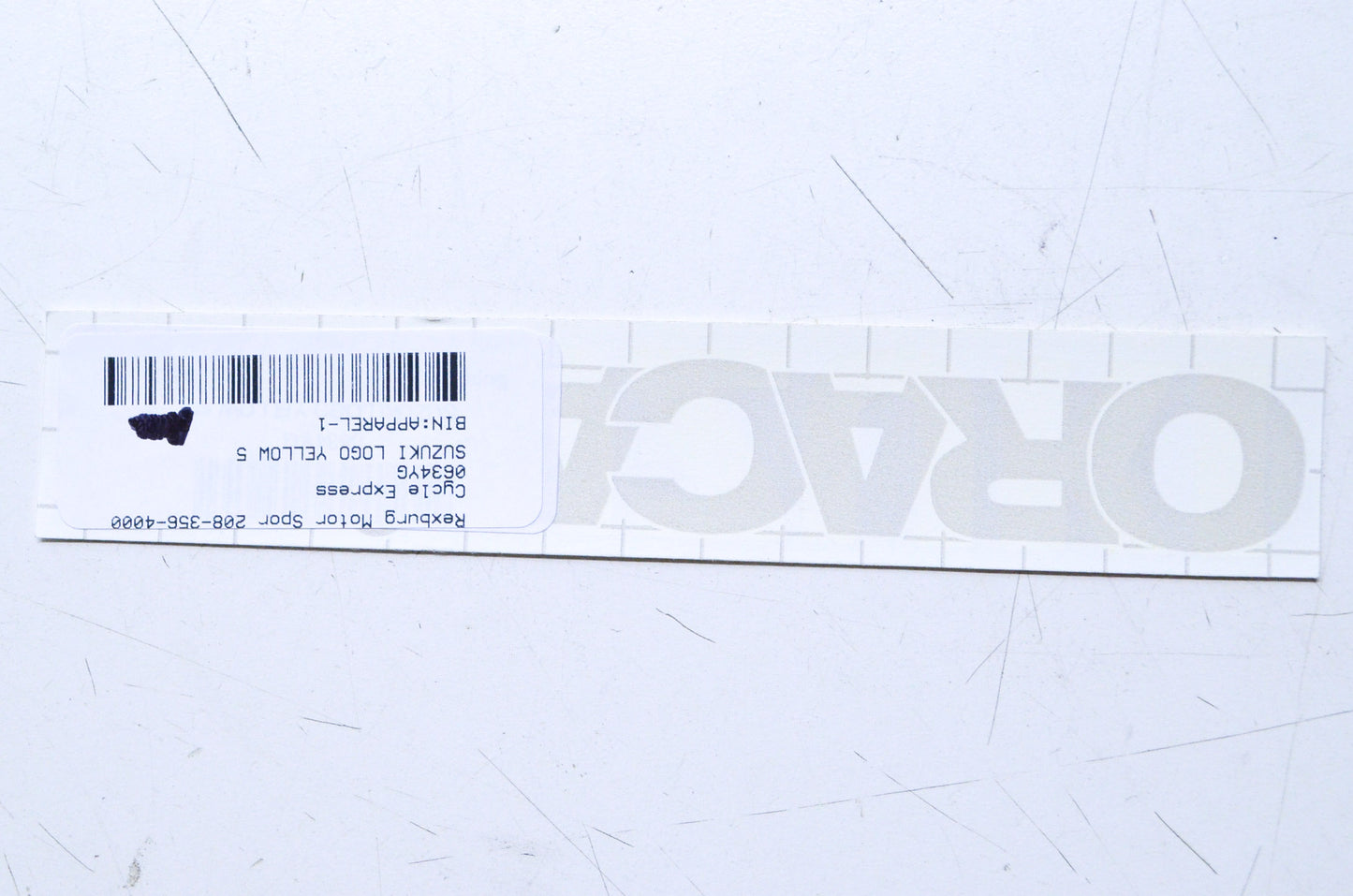 New Cycle Express 5" Suzuki Yellow Logo Decal NOS