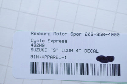 Cycle Express 482WG 4" Suzuki S Icon Decal NOS