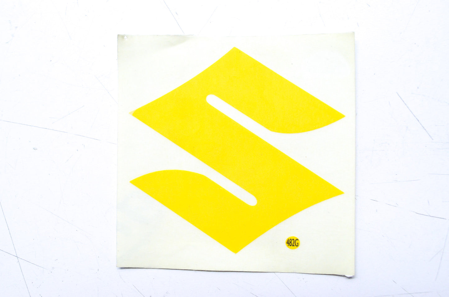 Cycle Express 482G 4" Superman Suzuki Yellow Decal NOS