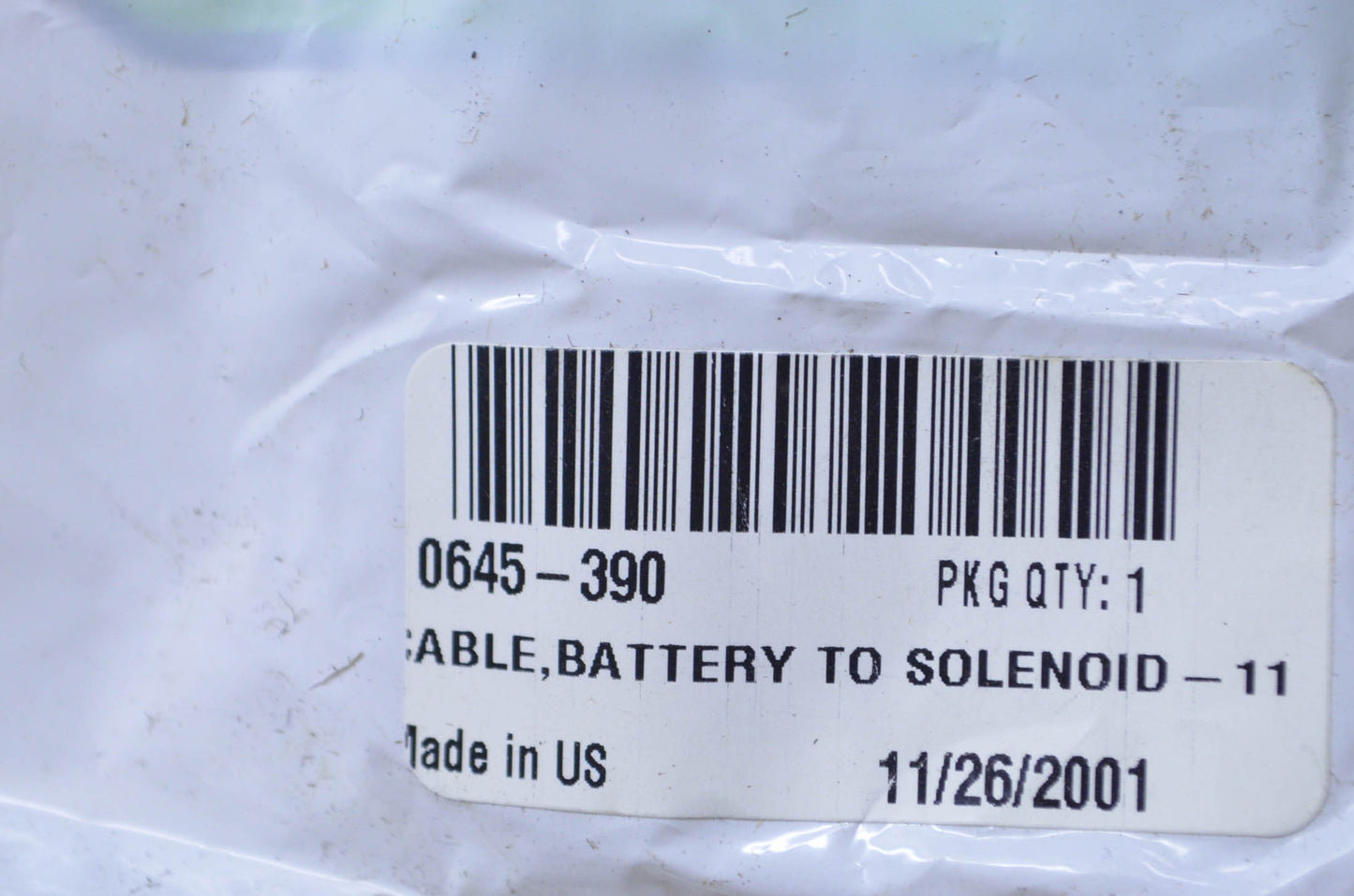 OEM Arctic Cat 0645-390 Battery Solenoid Cable 11.5" NOS