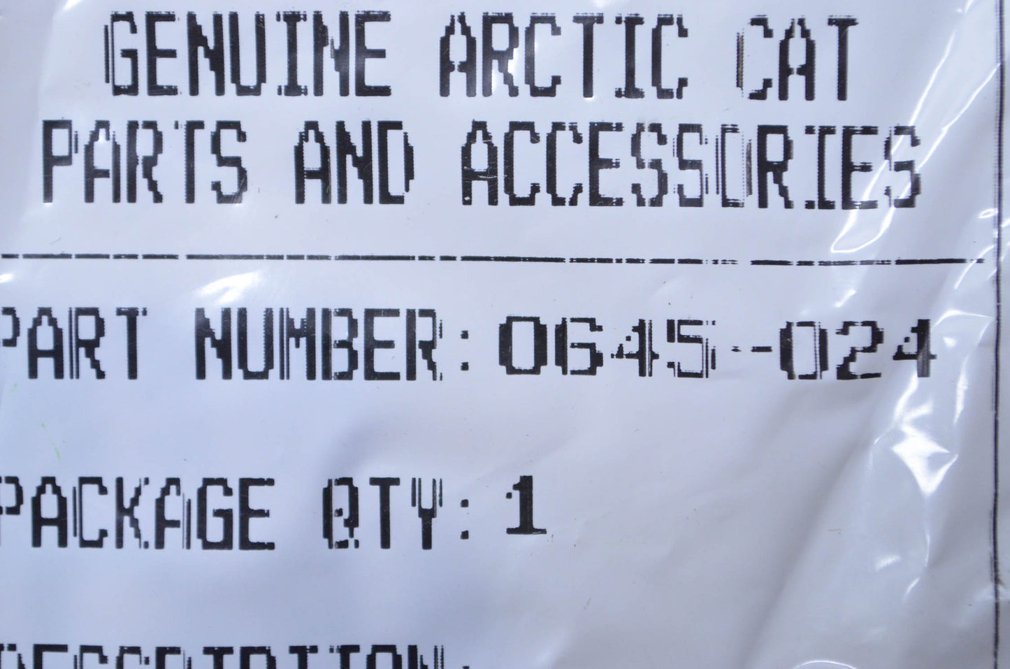 OEM Arctic Cat 0645-024 Battery Solenoid Cable 16" NOS
