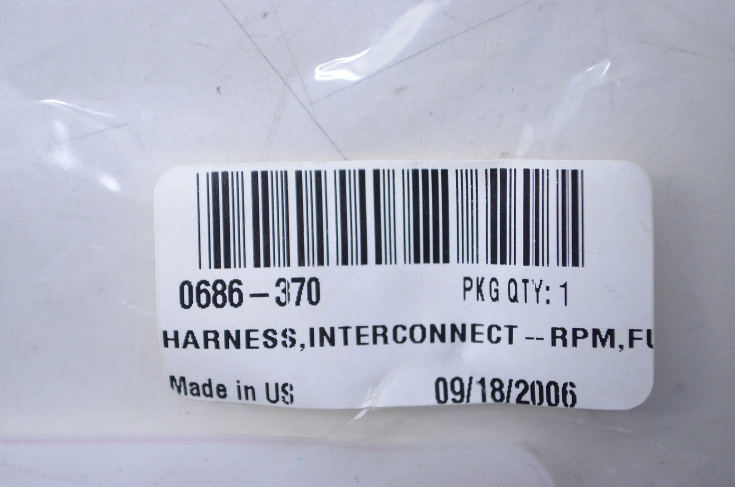 OEM Arctic Cat 0686-370 Fuel RPM Interconnect Harness NOS
