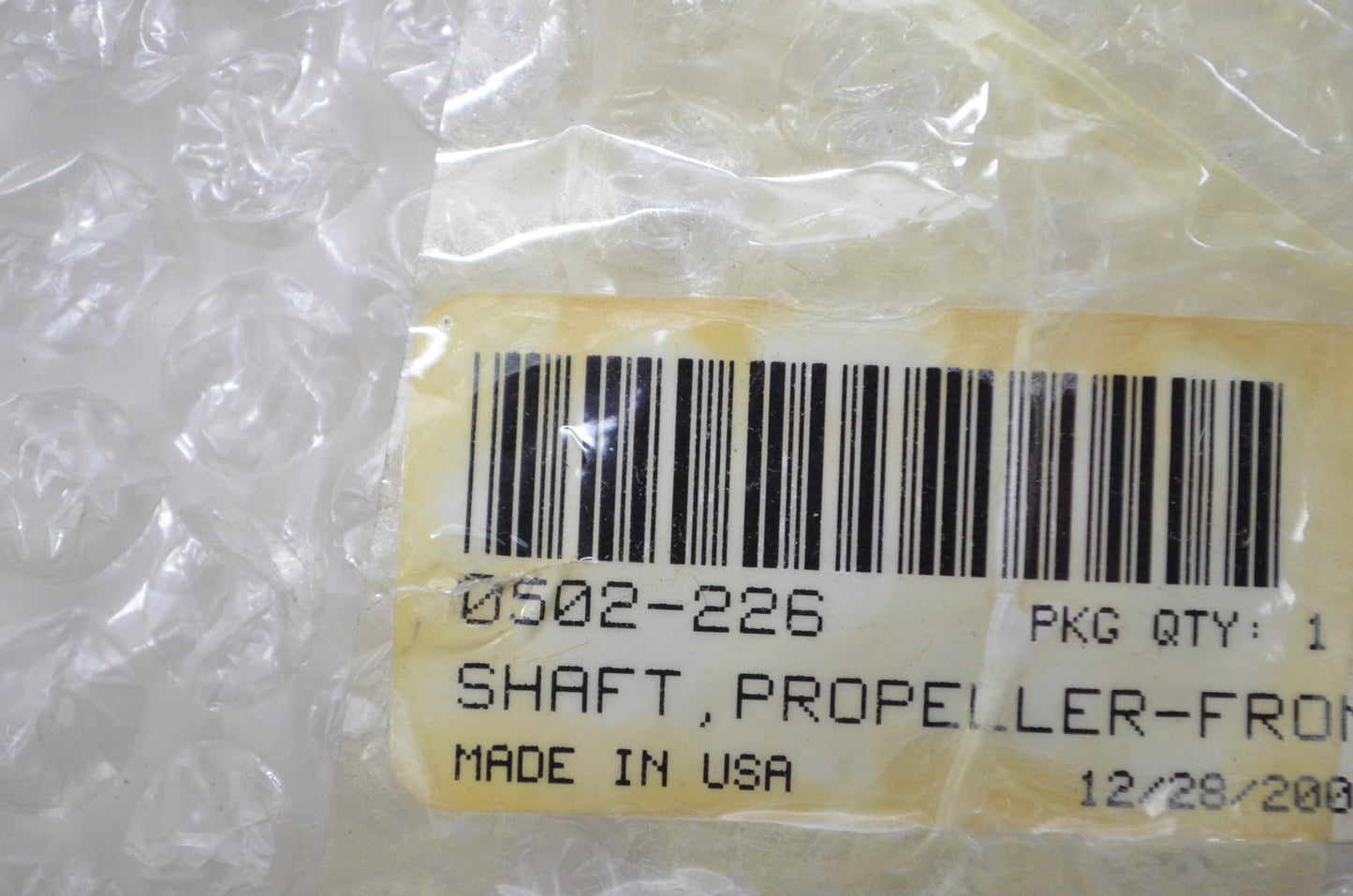 OEM Arctic Cat 0502-226 Front Propeller Shaft NOS