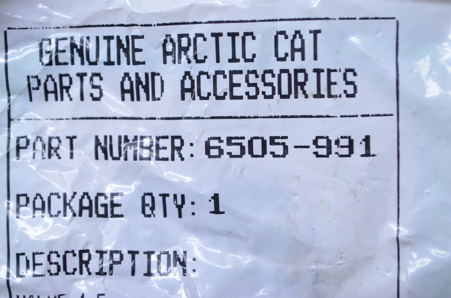 OEM Arctic Cat 6505-991 Piston Valve 4.5 NOS