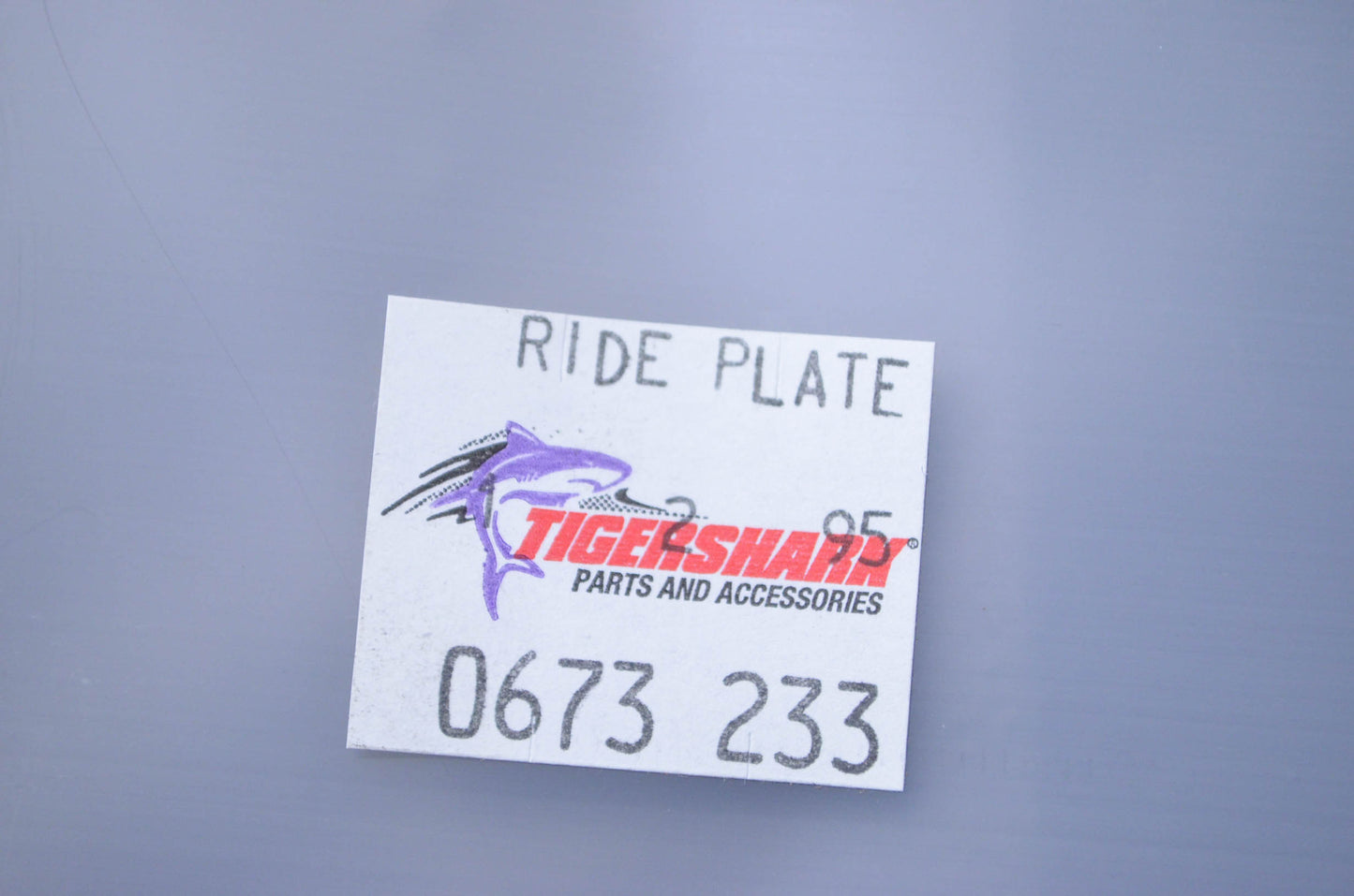 Tigershark 0673-233 Black Ride Plate NOS