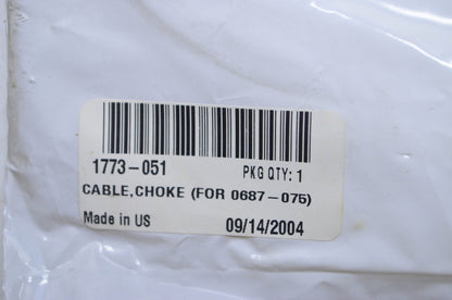 OEM Arctic Cat 1773-051 Choke Cable NOS