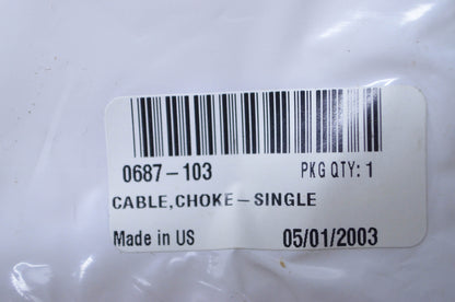 Tigershark 0687-103 Single Choke Cable NOS