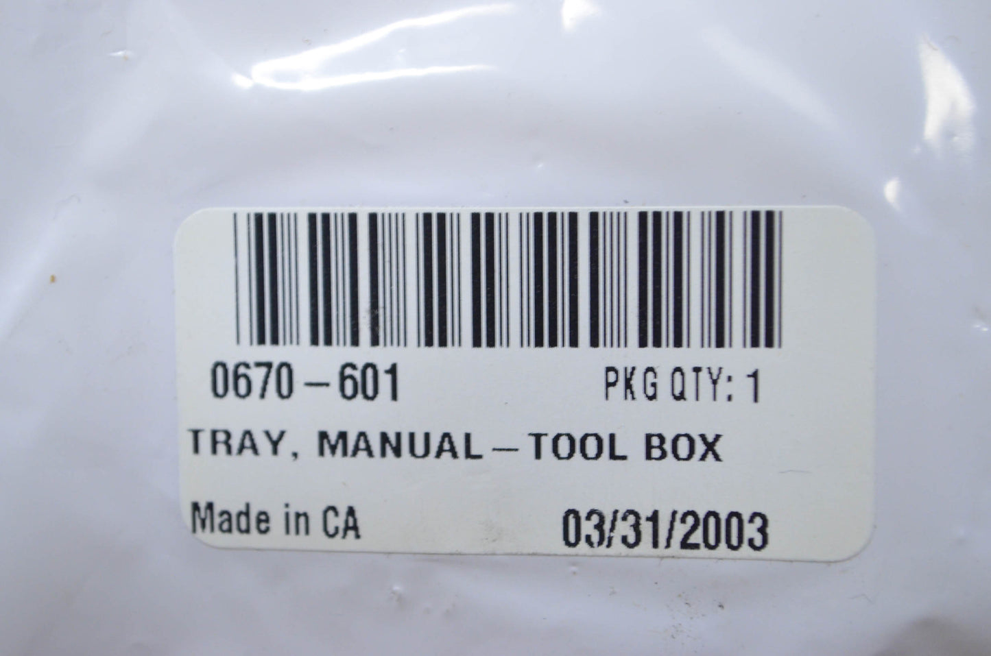 OEM Arctic Cat 0670-601 Tool Box Manual Tray NOS