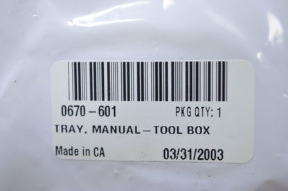 OEM Arctic Cat 0670-601 Tool Box Manual Tray NOS