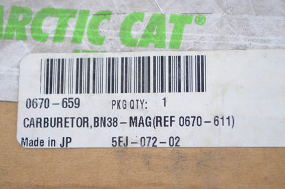 OEM Arctic Cat 0670-659 BN38 Mag Carburetor NOS