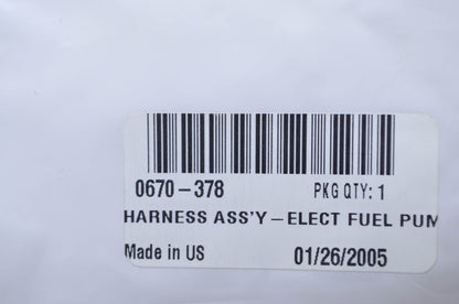 OEM Arctic Cat 0670-378 Electric Fuel Pump Harness Assembly NOS