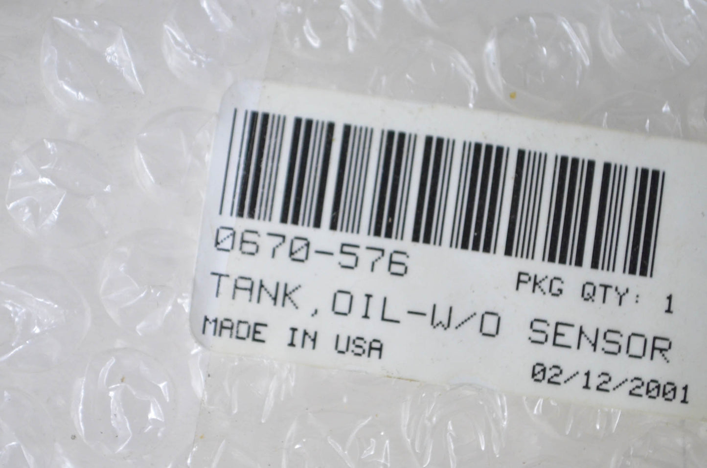 OEM Arctic Cat 0670-576 Oil Tank w/o Sensor NOS