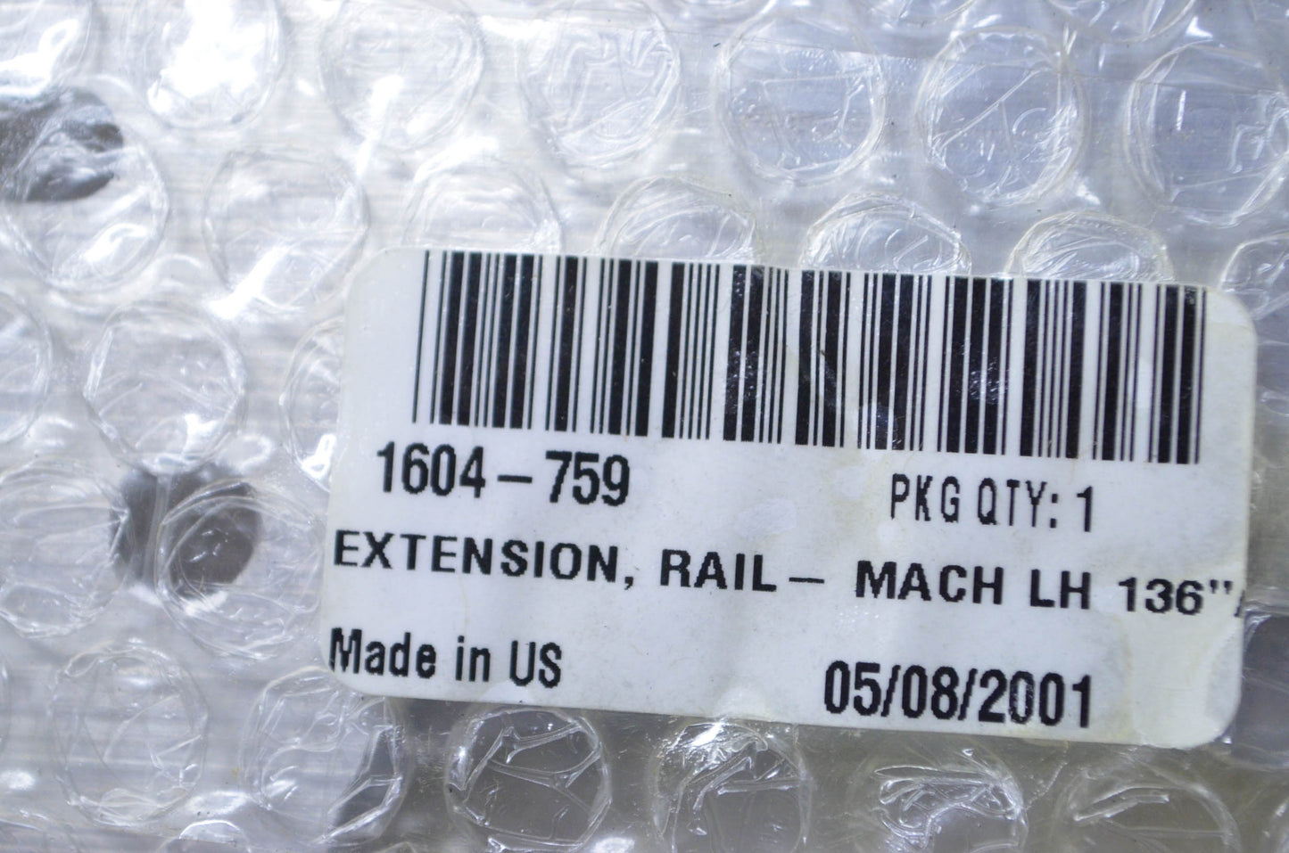 OEM Arctic Cat 1604-759 136" to 144" Left Rail Extension NOS