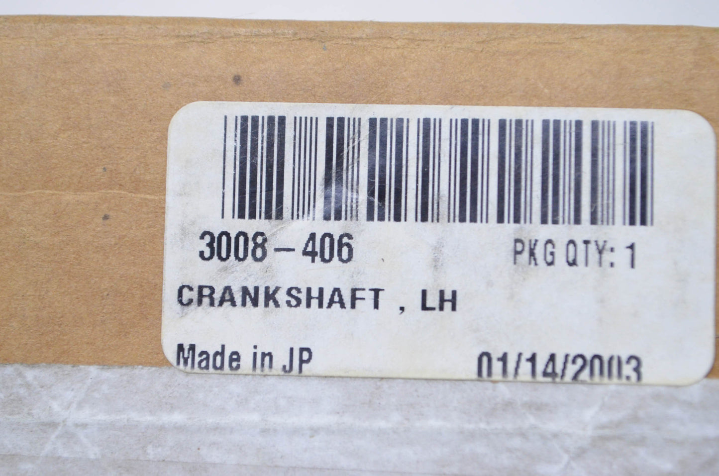 Tigershark 3008-406 Left Crankshaft NOS