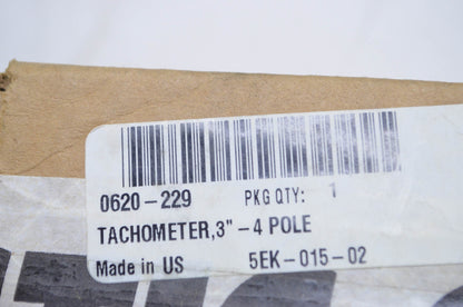 Tigershark 0620-229 3" 4 Pole 770 RPM Tachometer Gauge NOS