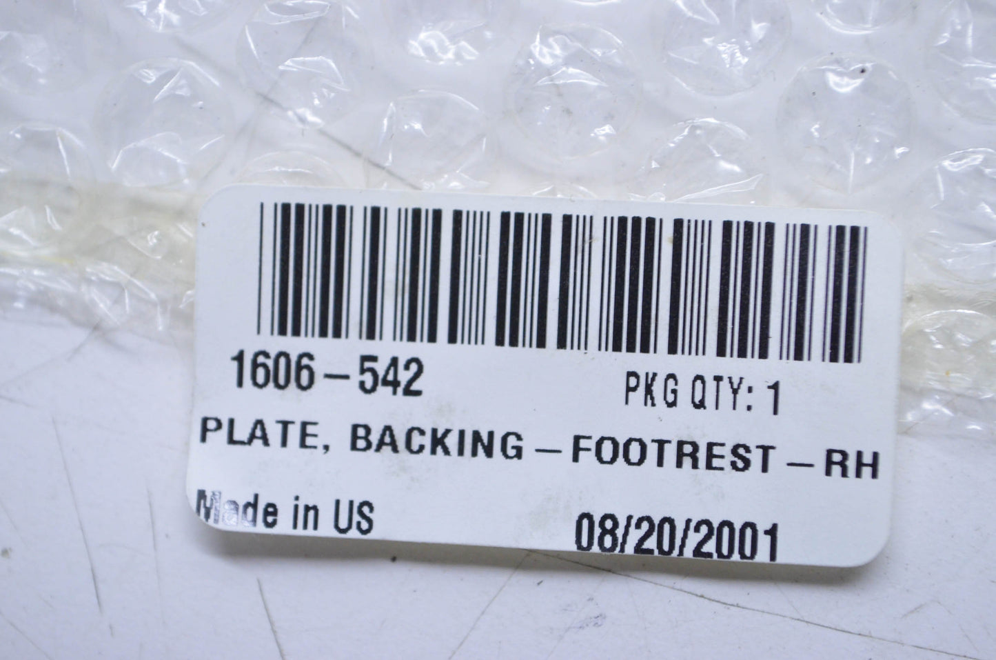OEM Arctic Cat 1606-542 Right Hand Footrest Backing Plate NOS