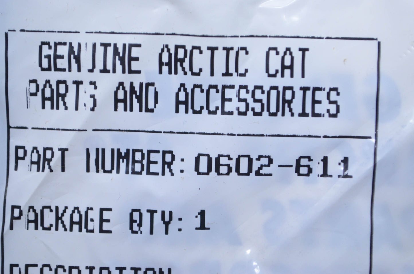OEM Arctic Cat 0602-611 Shift Rod NOS
