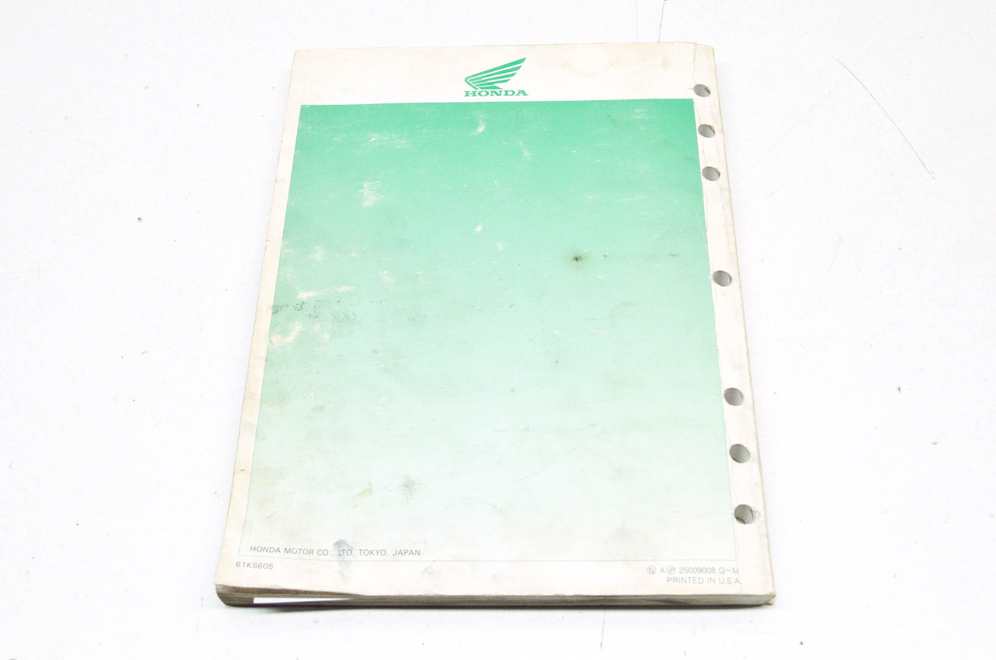 OEM Honda 1986-1991 CR125R Service Manual
