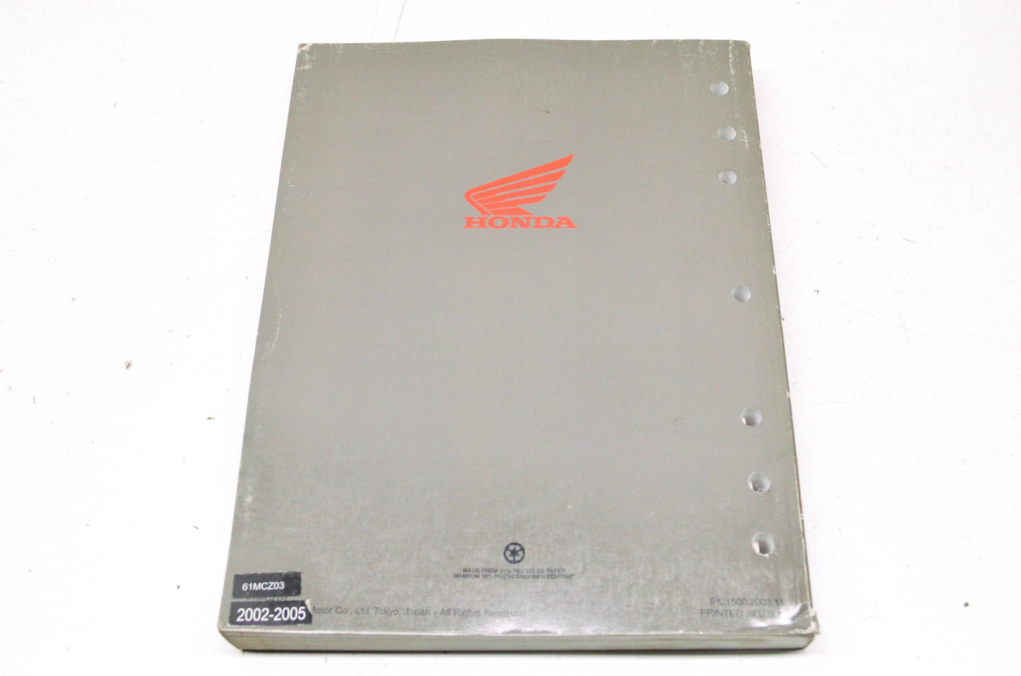 OEM Honda 61MCZ03 Service Manual CB900F 02-05