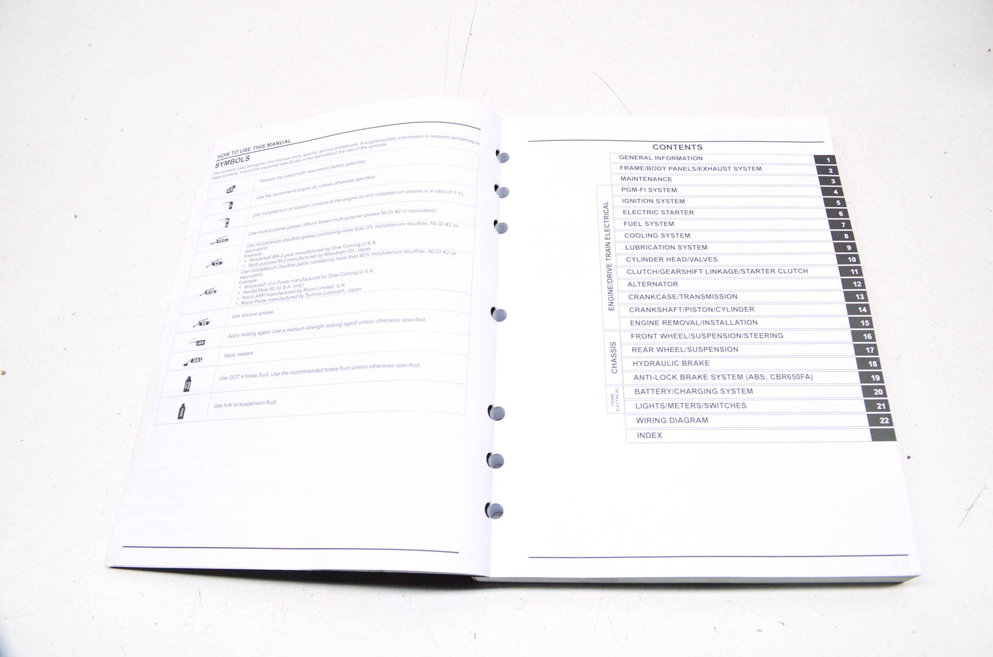 OEM Honda 2014-2016 CBR650F/FA Service Manual