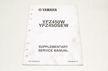 OEM Yamaha LIT-11616-20-13 YFZ450W SEW Service Manual Supplement