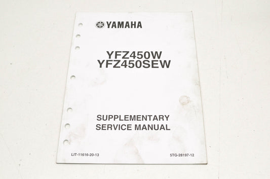OEM Yamaha LIT-11616-20-13 YFZ450W SEW Service Manual Supplement